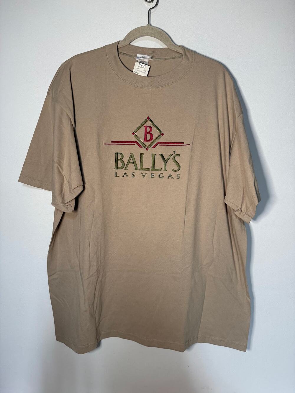 NWT Vintage Ballys Las Vegas Embroidered Tshirt XL Deadstock NOS